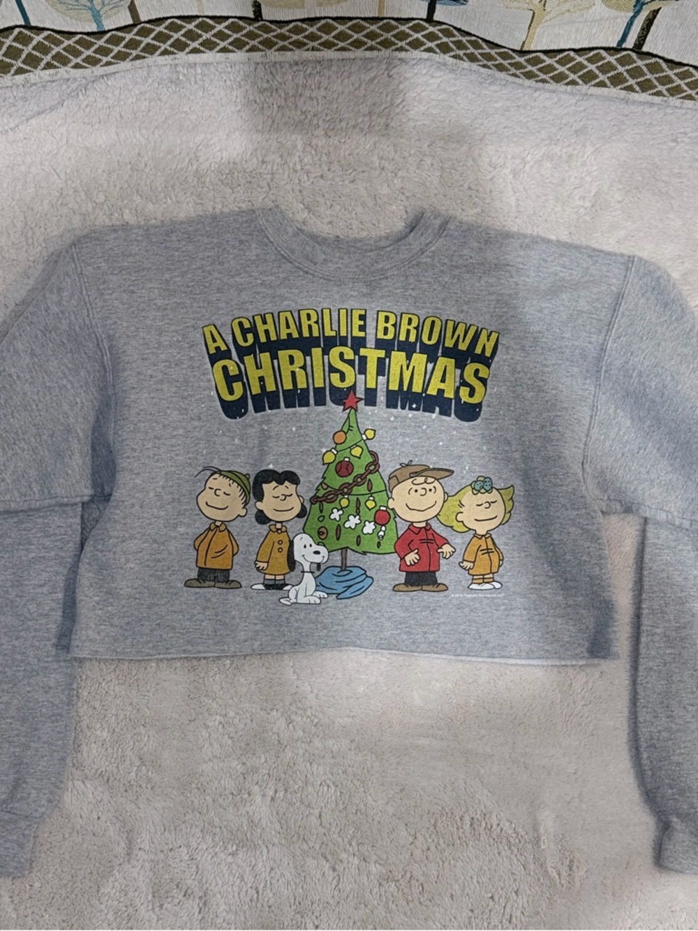 Hanes Gray 'A Charlie Brown Christmas' Graphic Sweatshirt